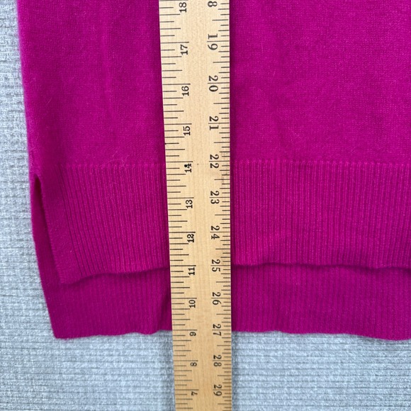 AQUA Cashmere Sweater Women's Small Pink Crew Neck Long Sleeve 100% Cashmere - Picture 4 of 6